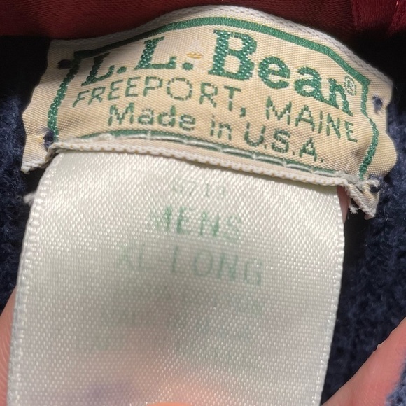 L.L Bean Sweater Ribbed Mock Neck Pullover Long Sleeve Henley 1/4th Button Up - Picture 6 of 6